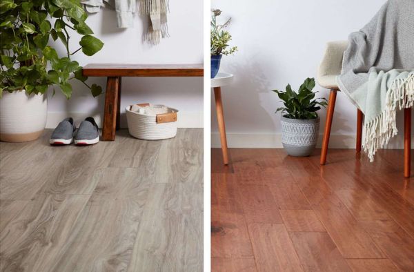 Comparison of sheet vinyl and hardwood flooring